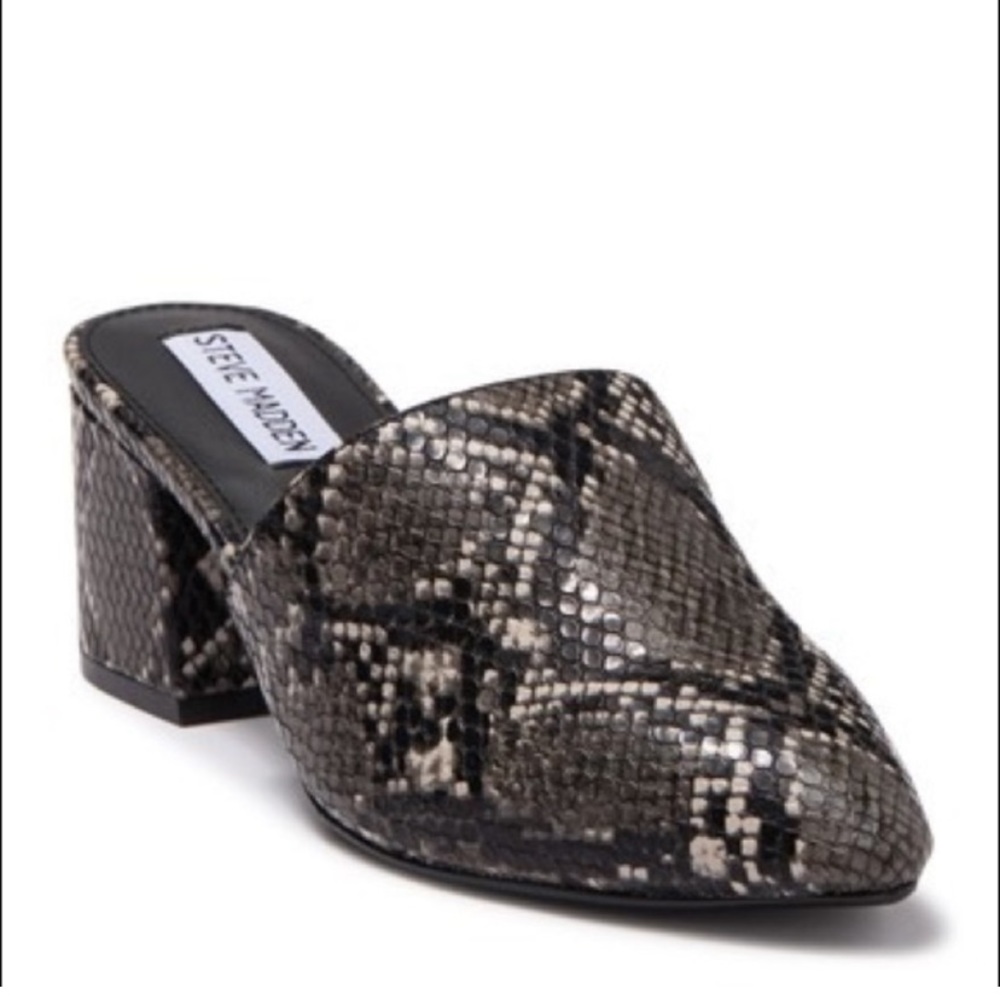Steve Madden Snake Print Mules